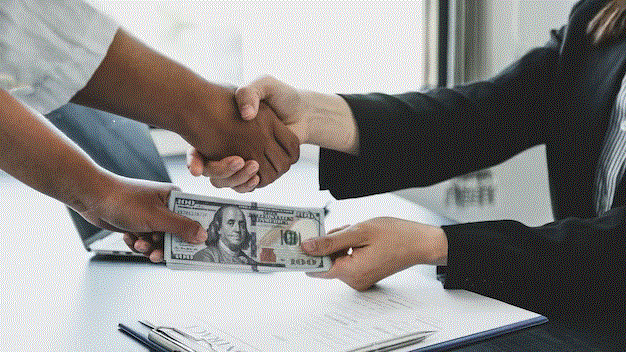 money handshake